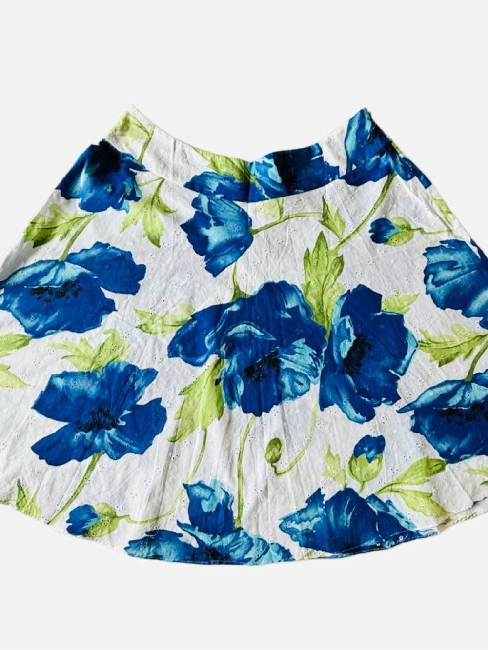 Plus Size Sag Harbor Floral Eyelet Skirt. 18